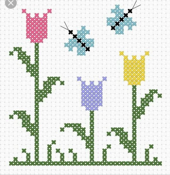 Лёгкие схемы для вышевки крестиком