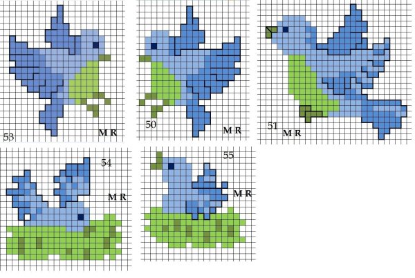 Вышивка крестом монохром бабочки схемы