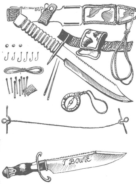 Нож для выживания схема