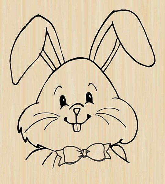 Мордочка зайчика для аппликации