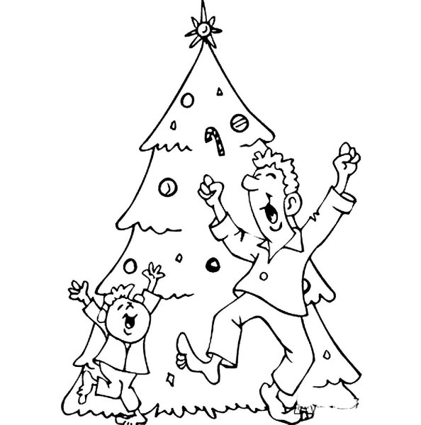 Наряжаем елку раскраска