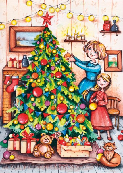 Нарядим ёлочку рисование