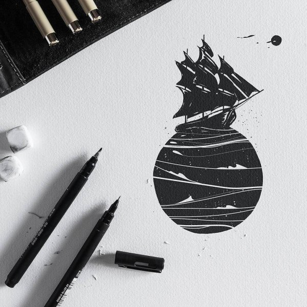 Идеи для рисования тушью