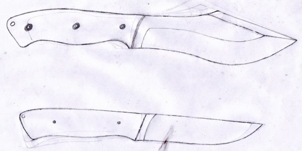 Рисунок ножа карандашом для срисовки