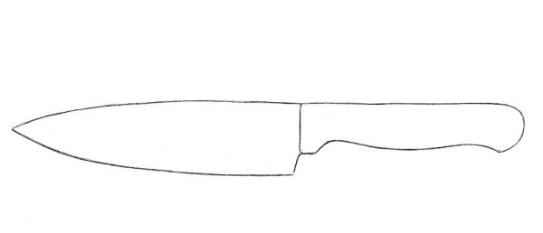 Трафарет кухонного ножа