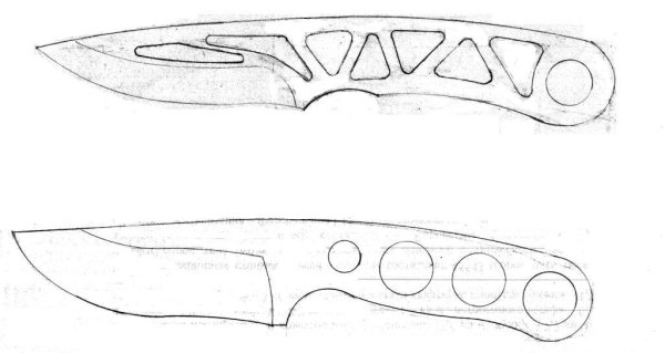 Рисунки на костяную ручку ножа