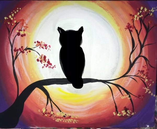 Силуэтная живопись для детей