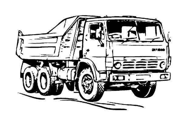 КАМАЗ 55111 раскраска