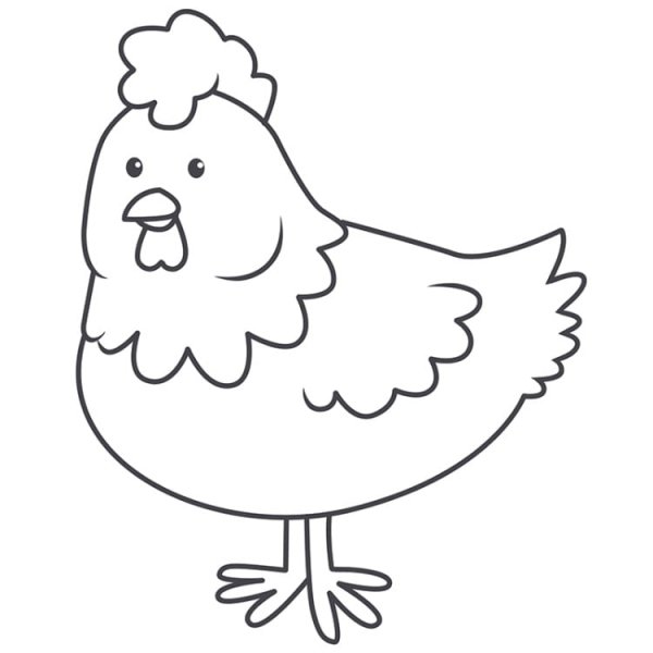 Как рисовать Курочка поэтапно для детей