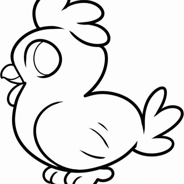 Курица для срисовки карандашом