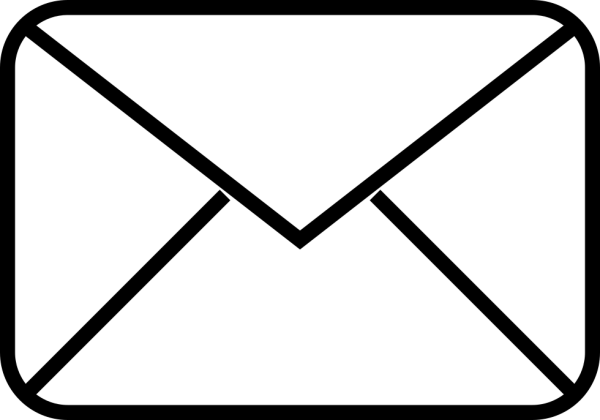 Электронное письмо на прозрачном фоне