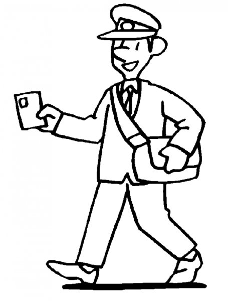 Почтальон иллюстрация