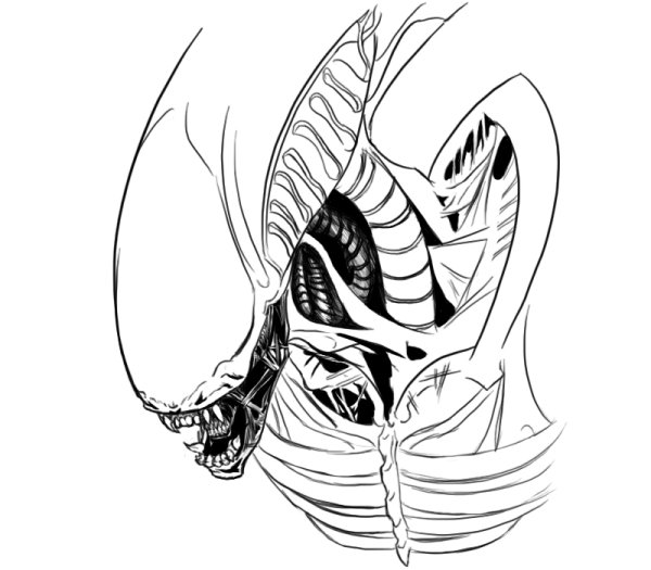 Раскраска чужой