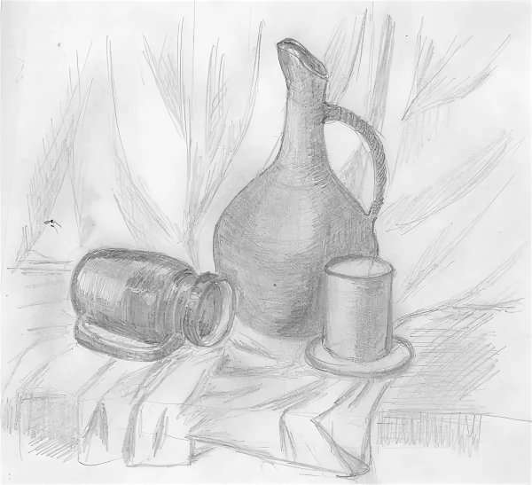 Натюрморт рисунок карандашом