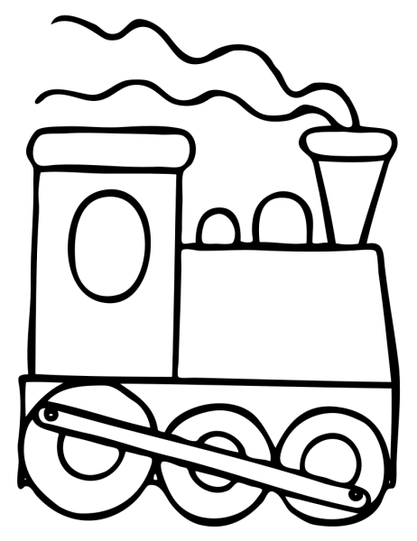 Раскраска паровозик