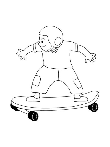 Раскраска скейтборд