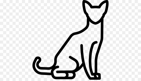 Ориентальный кот силуэт