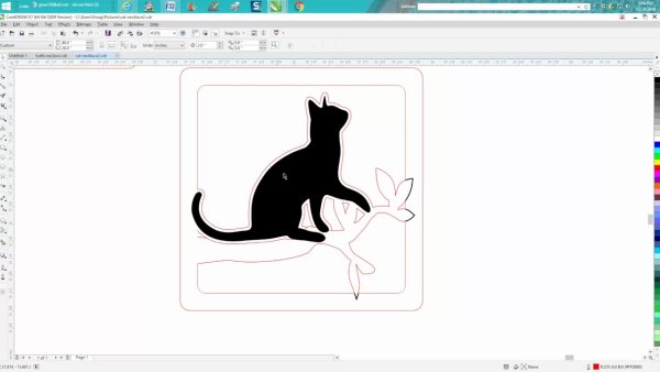 Кот в coreldraw