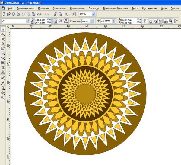 Орнамент в корел дро