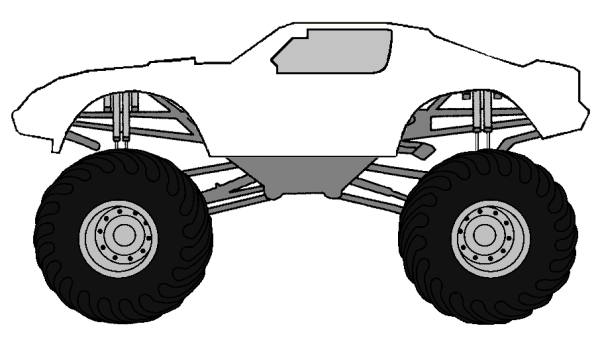 Будущий монстр трак сбоку