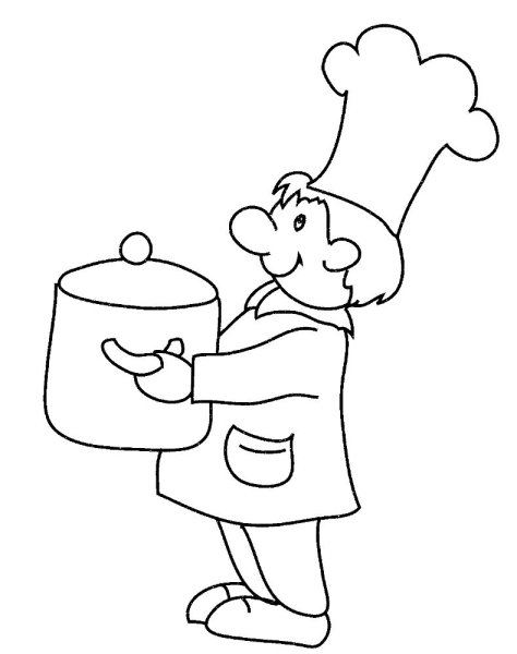 Раскраска повар