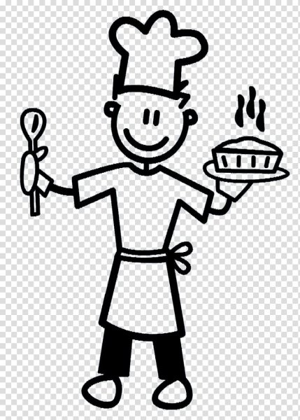 Раскраска повар