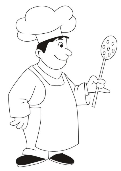 Повар рисунок карандашом