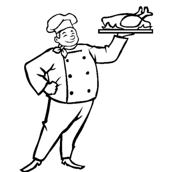 Повар рисунок карандашом