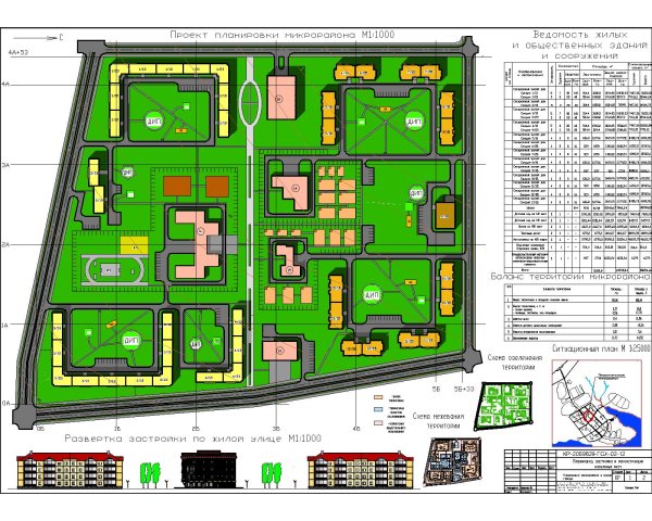 Планировка города карандашом