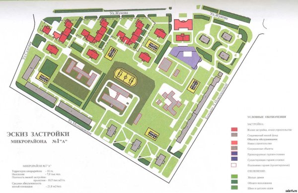 План микрорайона на автокаде