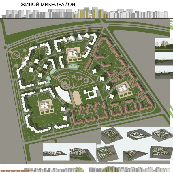 Нарисовать микрорайон