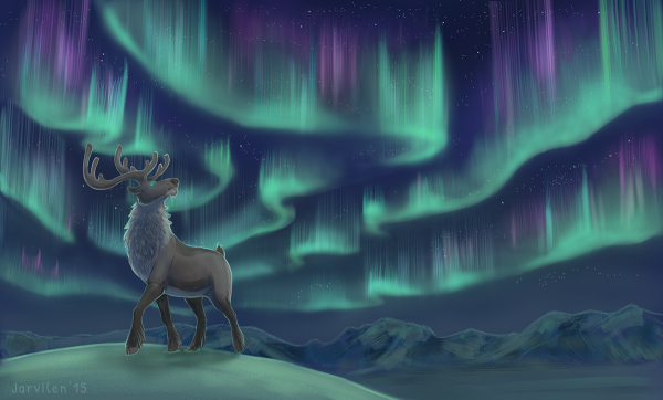 Правополушарное рисование гуашью полярное сияние