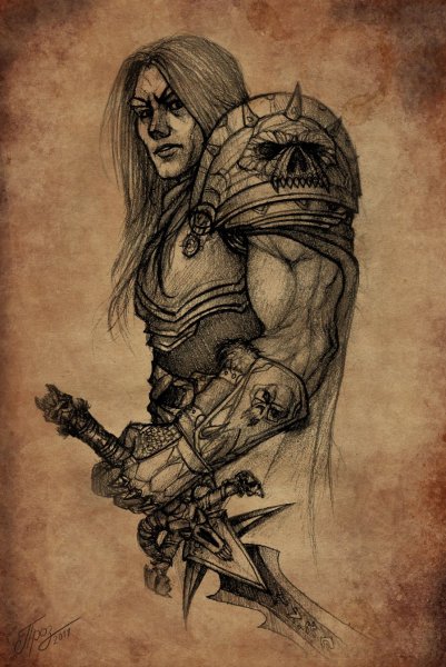 Зарисовки фэнтези карандашом