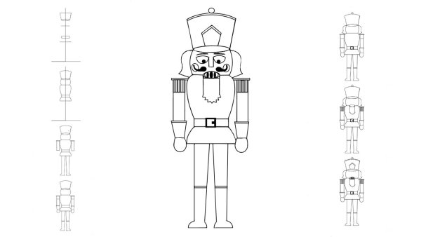 Щелкунчик рисунок карандашом
