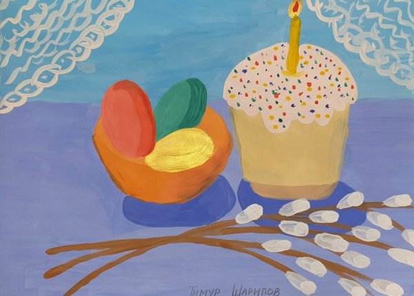 Рисование в подготовительной группе Пасхальный натюрморт