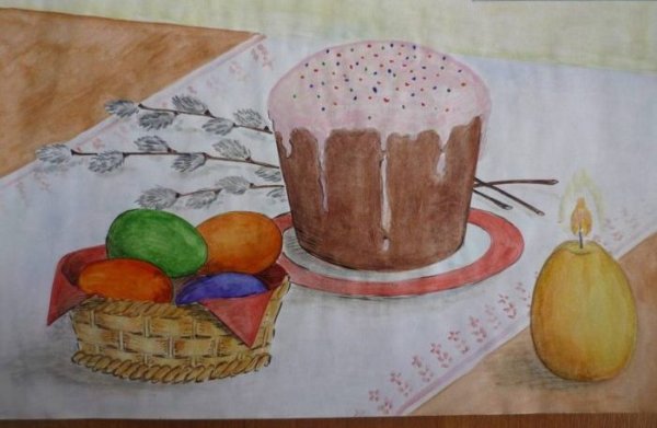 Рисунок на тему Пасха