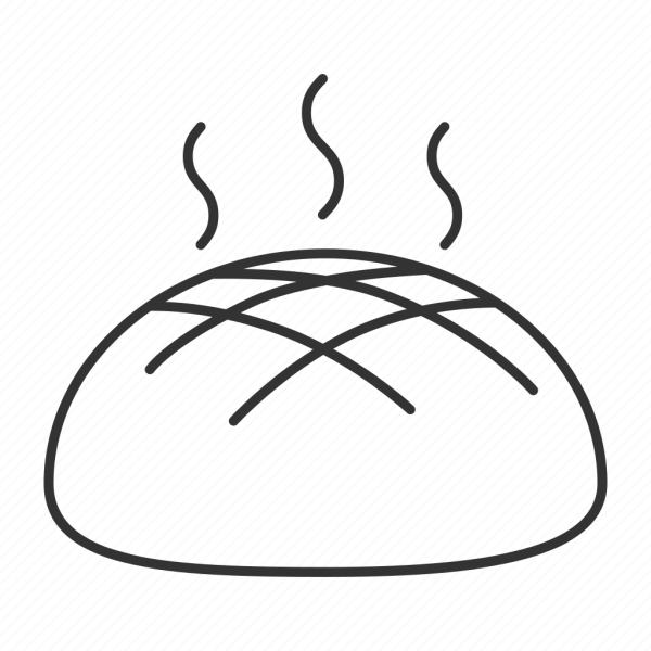 Раскраска каравай хлеба для детей