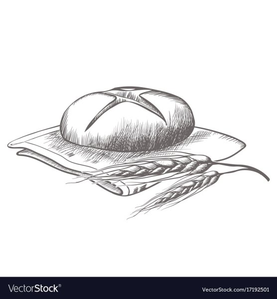 Раскраска каравай хлеба для детей