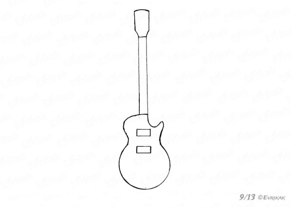 Рок гитара контур