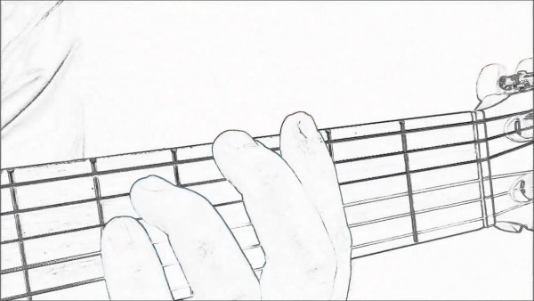 Гитара контур векторный