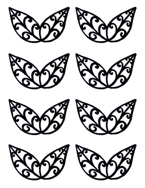 Трафарет для украшения торта шоколадом