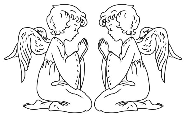 Рисунки для срисовки ангелочки