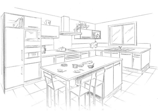 Кухня рисунок