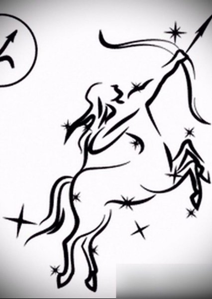 Стрелец тату эскиз