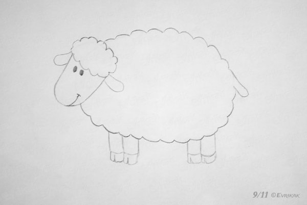 Нарисовать овечку