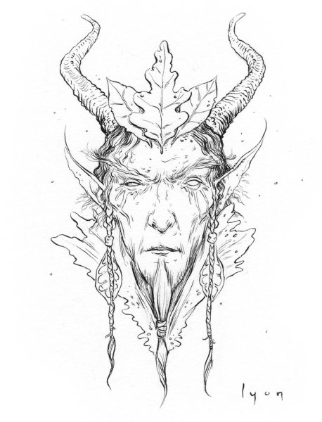 Рисунок Лесной царь легко