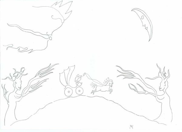 Лесной царь Шуберт раскраска