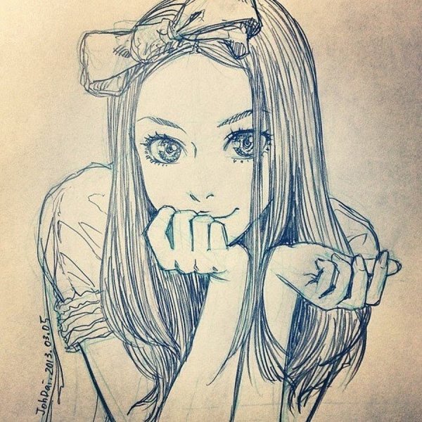 Крутые девушки карандашом