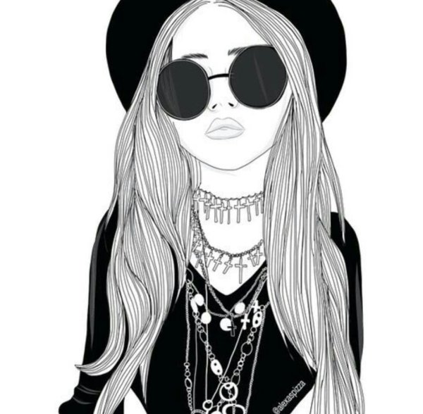 Рисунки для срисовки девушки крутые