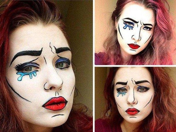 Поэтапный макияж на Хэллоуин